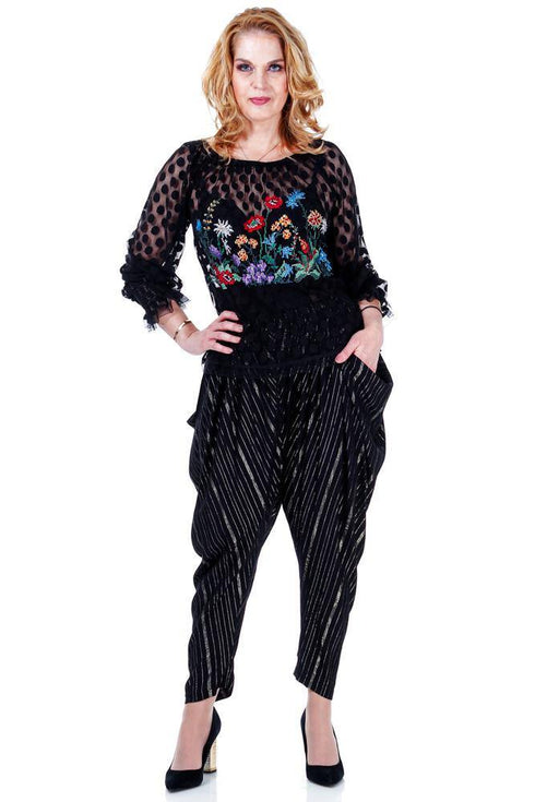 Bluza tul cu broderie  Liza Panait Liza Panait Online Boutique